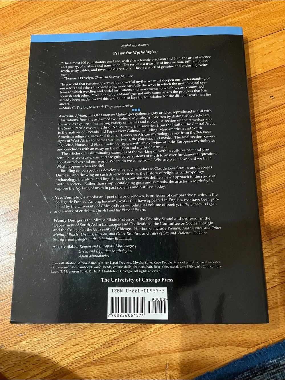 American African and old European mythology compiled by Yves Bonnefoy